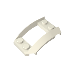 GDS-1508 - Wheel Arch, Wedge 4 x 3 Open with Cutout and Four Studs