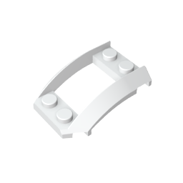 GDS-1508 - Wheel Arch, Wedge 4 x 3 Open with Cutout and Four Studs