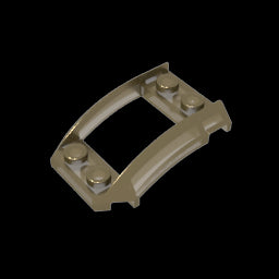 GDS-1508 - Wheel Arch, Wedge 4 x 3 Open with Cutout and Four Studs