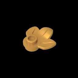 GDS-1576 - Plant, Plate 1 x 1 Round with 3 Leaves