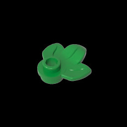 GDS-1576 - Plant, Plate 1 x 1 Round with 3 Leaves