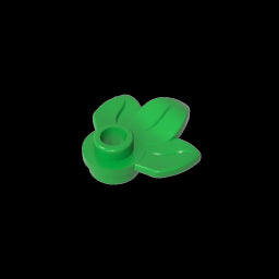 GDS-1576 - Plant, Plate 1 x 1 Round with 3 Leaves