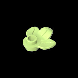 GDS-1576 - Plant, Plate 1 x 1 Round with 3 Leaves