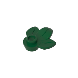 GDS-1576 - Plant, Plate 1 x 1 Round with 3 Leaves