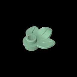 GDS-1576 - Plant, Plate 1 x 1 Round with 3 Leaves