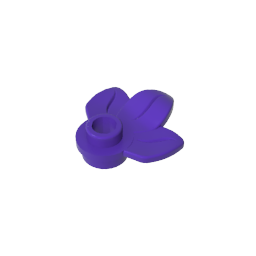GDS-1576 - Plant, Plate 1 x 1 Round with 3 Leaves
