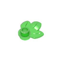 GDS-1576 - Plant, Plate 1 x 1 Round with 3 Leaves