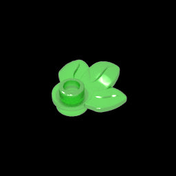 GDS-1576 - Plant, Plate 1 x 1 Round with 3 Leaves