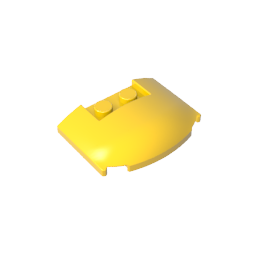 GDS-1577 - Slope Curved 3 x 4 x 2/3 Triple Curved with 2 Sunk Studs