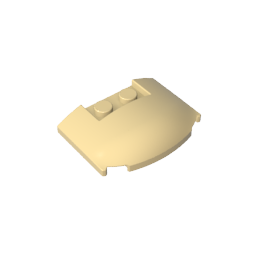 GDS-1577 - Slope Curved 3 x 4 x 2/3 Triple Curved with 2 Sunk Studs