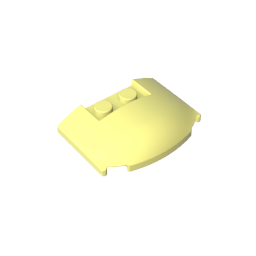 GDS-1577 - Slope Curved 3 x 4 x 2/3 Triple Curved with 2 Sunk Studs