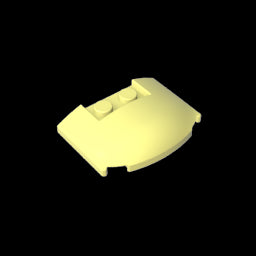 GDS-1577 - Slope Curved 3 x 4 x 2/3 Triple Curved with 2 Sunk Studs
