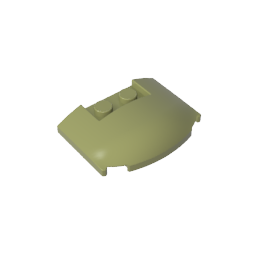 GDS-1577 - Slope Curved 3 x 4 x 2/3 Triple Curved with 2 Sunk Studs