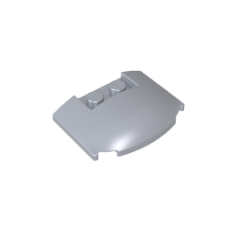 GDS-1577 - Slope Curved 3 x 4 x 2/3 Triple Curved with 2 Sunk Studs