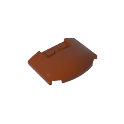 GDS-1577 - Slope Curved 3 x 4 x 2/3 Triple Curved with 2 Sunk Studs