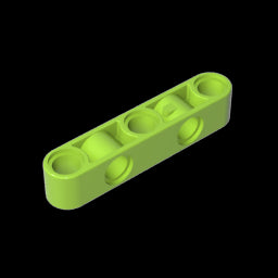 GDS-1591 - Technic Beam 1 x 5 Thick with Alternating Holes