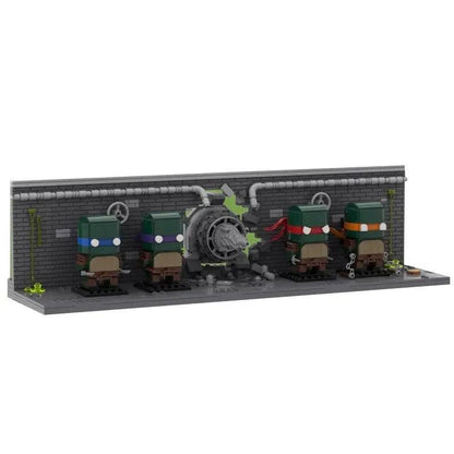 MOC-36259 Teenage Mutant Ninja Turtles Brickheadz and Display Stand