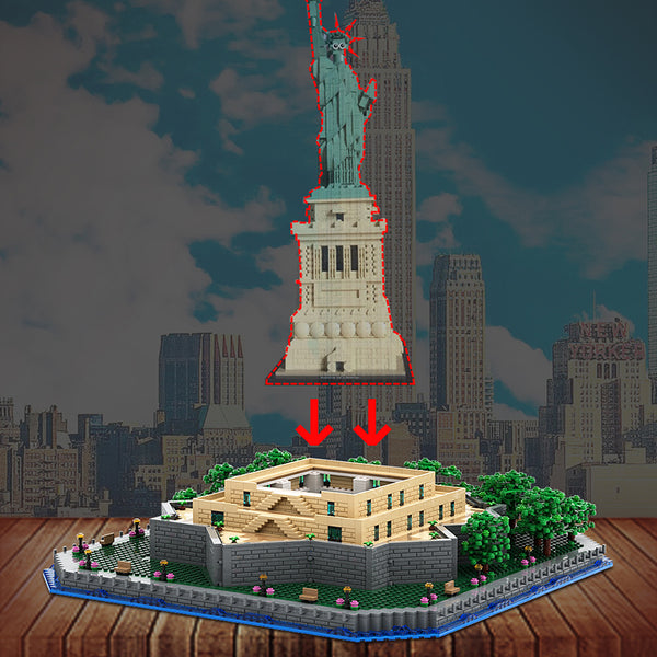 MOC-49317 Statue of Liberty - Base Add-on base for Statue of Liberty 21042