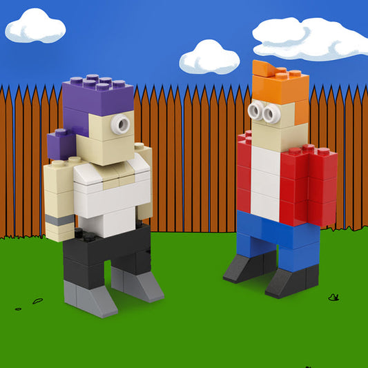 MOC-156603 Leela &amp; Fry - Futurama - Season 7 Episode 1 &quot Rebirth&quot