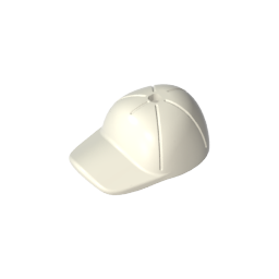 GDS-2029 - Minifig Cap Short Curved Bill with Seams and Hole on Top
