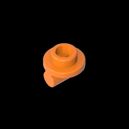 GDS-2045 - Plate Round 1 x 1 with Open Stud and Bar on Underside