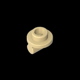 GDS-2045 - Plate Round 1 x 1 with Open Stud and Bar on Underside