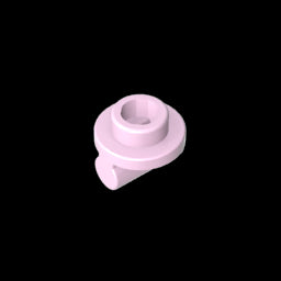 GDS-2045 - Plate Round 1 x 1 with Open Stud and Bar on Underside