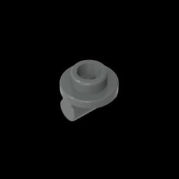 GDS-2045 - Plate Round 1 x 1 with Open Stud and Bar on Underside