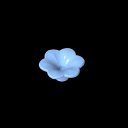 GDS-2059 - Plant, Outdoor Accessory Kit, Flower with 6 Rounded Petals and Pin