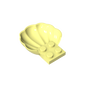 GDS-2092 - Animal Body Part, Clam / Scallop Half Shell with 4 Studs