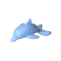 GDS-2101 - Animal, Dolphin, Jumping with Bottom Axle Holder [Plain]