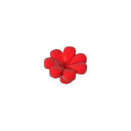 GDS-2118 - Plant, Flower, Minifig Accessory with 7 Thick Petals and Pin
