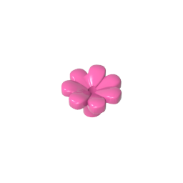 GDS-2118 - Plant, Flower, Minifig Accessory with 7 Thick Petals and Pin