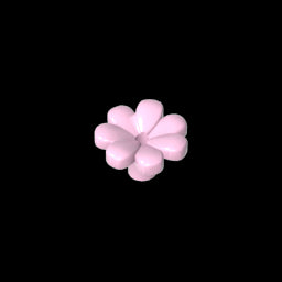 GDS-2118 - Plant, Flower, Minifig Accessory with 7 Thick Petals and Pin