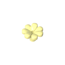 GDS-2118 - Plant, Flower, Minifig Accessory with 7 Thick Petals and Pin