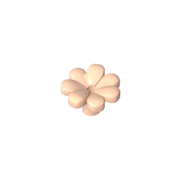 GDS-2118 - Plant, Flower, Minifig Accessory with 7 Thick Petals and Pin