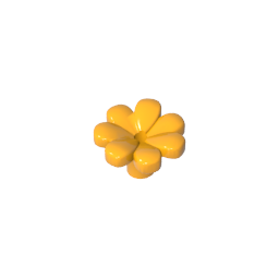 GDS-2118 - Plant, Flower, Minifig Accessory with 7 Thick Petals and Pin