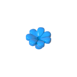 GDS-2118 - Plant, Flower, Minifig Accessory with 7 Thick Petals and Pin