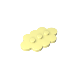 GDS-2138 - Plate Special 3 x 5 Cloud with 3 Center Studs