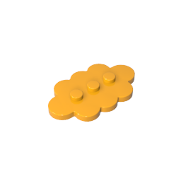 GDS-2138 - Plate Special 3 x 5 Cloud with 3 Center Studs