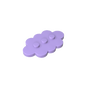 GDS-2138 - Plate Special 3 x 5 Cloud with 3 Center Studs