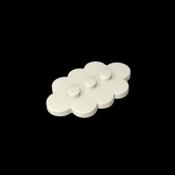 GDS-2138 - Plate Special 3 x 5 Cloud with 3 Center Studs