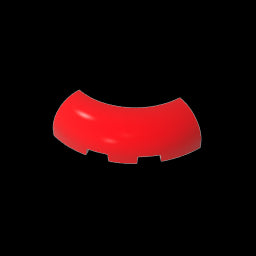 GDS-2189 - Brick Round Corner 3 x 3 x 1 with Bottom Cut Outs [No Studs] [1/4 Arch]