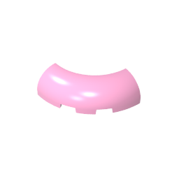 GDS-2189 - Brick Round Corner 3 x 3 x 1 with Bottom Cut Outs [No Studs] [1/4 Arch]