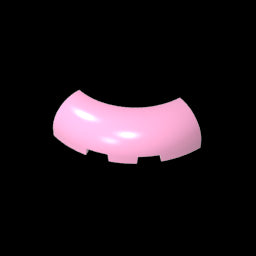 GDS-2189 - Brick Round Corner 3 x 3 x 1 with Bottom Cut Outs [No Studs] [1/4 Arch]