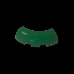 GDS-2189 - Brick Round Corner 3 x 3 x 1 with Bottom Cut Outs [No Studs] [1/4 Arch]