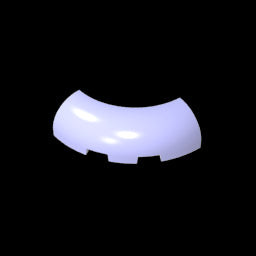 GDS-2189 - Brick Round Corner 3 x 3 x 1 with Bottom Cut Outs [No Studs] [1/4 Arch]