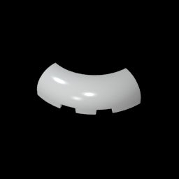 GDS-2189 - Brick Round Corner 3 x 3 x 1 with Bottom Cut Outs [No Studs] [1/4 Arch]