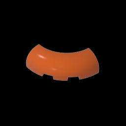 GDS-2189 - Brick Round Corner 3 x 3 x 1 with Bottom Cut Outs [No Studs] [1/4 Arch]