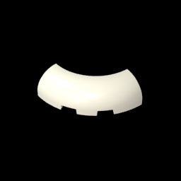 GDS-2189 - Brick Round Corner 3 x 3 x 1 with Bottom Cut Outs [No Studs] [1/4 Arch]
